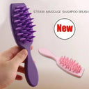 Silicone Scalp Massaging Brush with Extended Handle for Hair Care  ourlum.com   