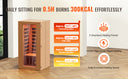 VEVOR Compact Far Infrared Hemlock Wood Sauna for Home