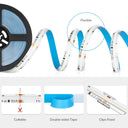 FCOB High Density RGB LED Light Strip - Addressable Dream Color Pixel 720 LEDs 12mm DC12V 24V WS2812B Flexible COB Lights  ourlum.com   