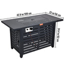 VEVOR Gas Fire Pit Table 43/54 In 50000 BTU Propane Outdoor