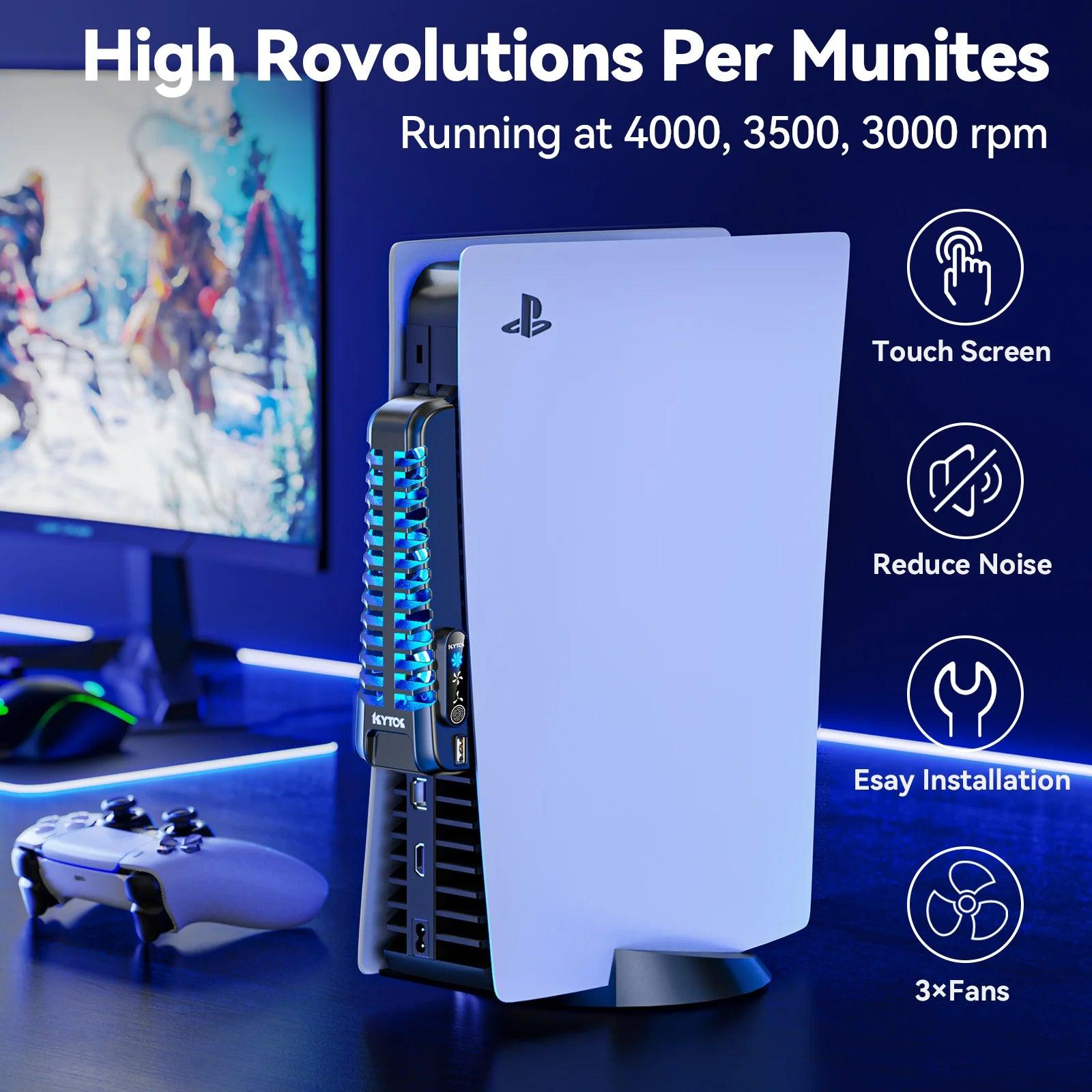 Enhance Your PS5 Gaming Setup with Upgraded Cooling Fan and USB Hub Combo  ourlum.com   