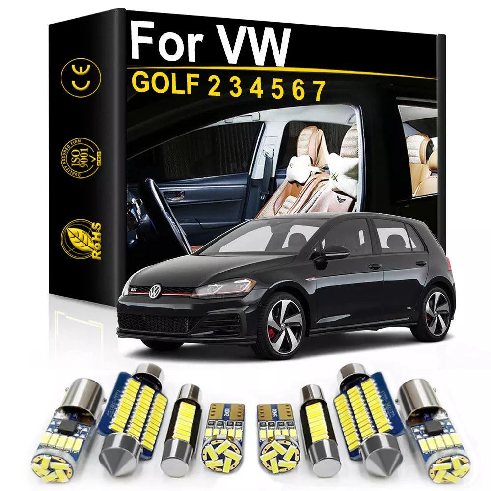 Volkswagen Golf Interior LED Light Bulbs Kit for MK2-MK7 - Complete Car Interior Lighting Solution  ourlum.com   