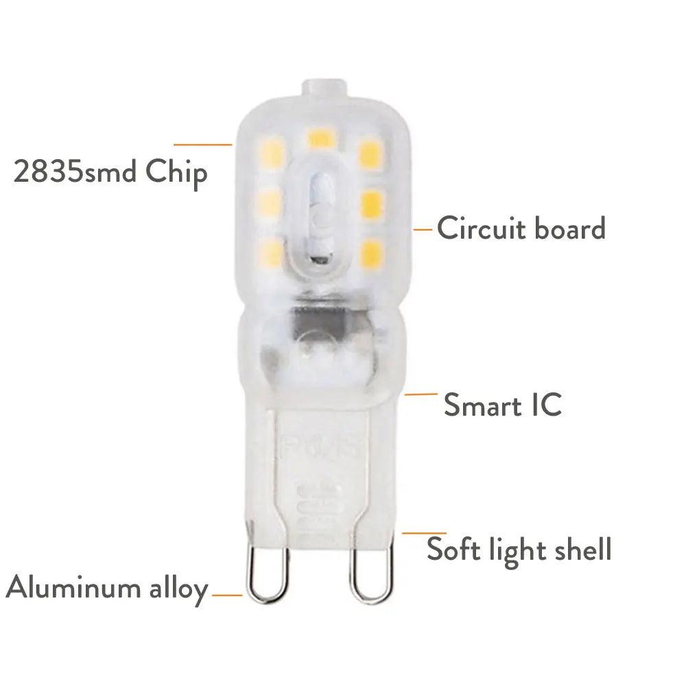 Elegant G9 LED Spotlight Bulb - Energy-Efficient Lighting for Crystal Chandeliers and More!  ourlum.com   