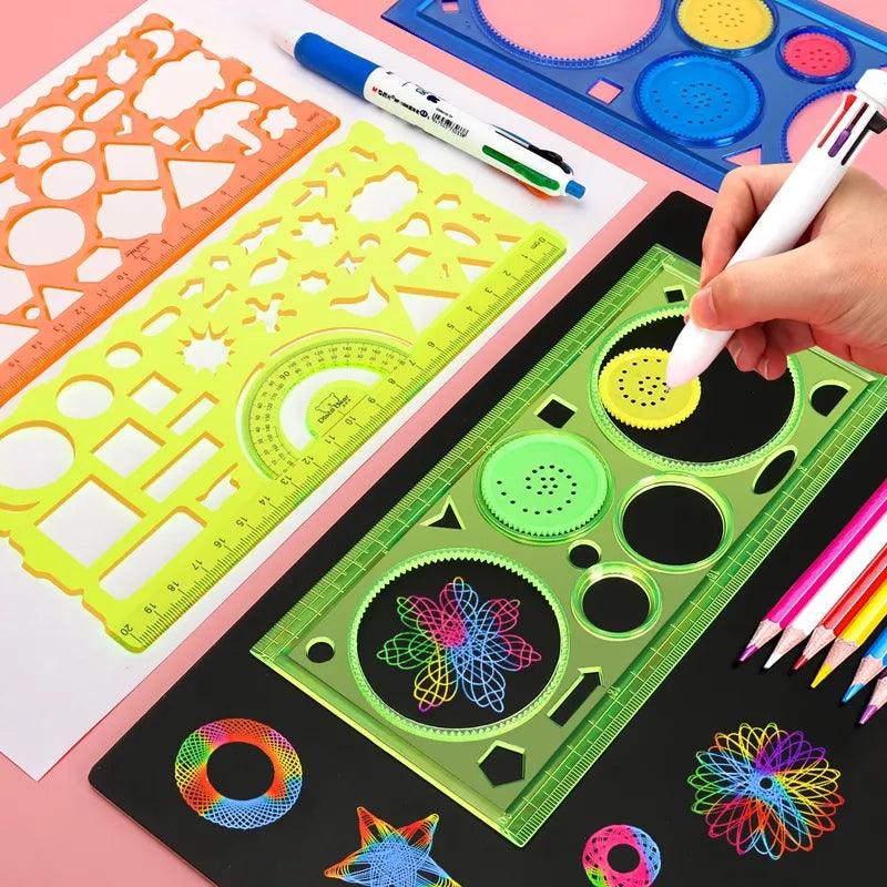 Creative Flower Spirograph Stencils Set for Kids Drawing and Painting  ourlum.com   
