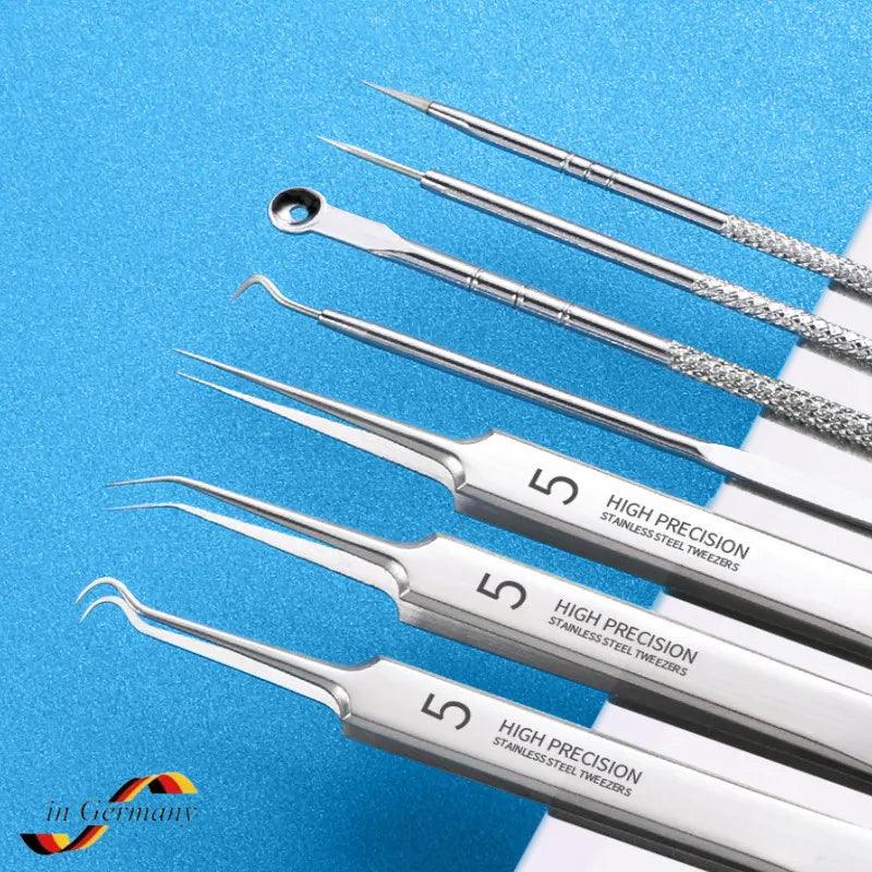German Blackhead Extractor Tool Set with Ultra-Precision Technology for Professional Skin Care and Acne Removal  ourlum.com   
