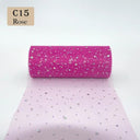 Sparkling Glitter Sequin Tulle Roll for Wedding and Party Decor  ourlum.com C15-10Y  