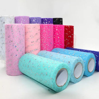 Sparkling Glitter Sequin Tulle Roll for Wedding and Party Decor  ourlum.com   