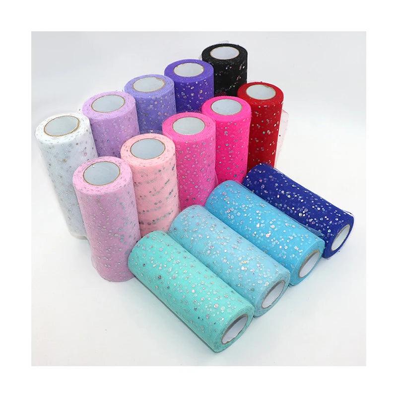 Sparkling Glitter Sequin Tulle Roll for Wedding and Party Decor  ourlum.com   