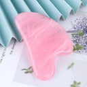 Quartz Stone Gua Sha Beeswax Roller - Facial Massager for Skin Rejuvenation and Anti-Aging  ourlum.com Pink  