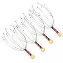 Octopus Tentacle Scalp Massager with Stainless Steel Wire and Wooden Handle  ourlum.com color random-4pcs  