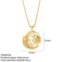 Mystical Charm Gold Evil Eye Necklace with Sun, Dog, Bee & Elephant Pendants  ourlum.com NK008G4AC210025G3  