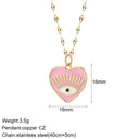 Mystical Charm Gold Evil Eye Necklace with Sun, Dog, Bee & Elephant Pendants  ourlum.com NK008G2AC210262G5  