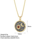 Mystical Charm Gold Evil Eye Necklace with Sun, Dog, Bee & Elephant Pendants  ourlum.com NK008G4AC210349G2  