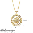 Mystical Charm Gold Evil Eye Necklace with Sun, Dog, Bee & Elephant Pendants  ourlum.com NK008G4AC220047G7  