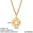 Mystical Charm Gold Evil Eye Necklace with Sun, Dog, Bee & Elephant Pendants  ourlum.com NK019goldAC210050G2  