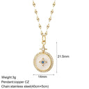 Mystical Charm Gold Evil Eye Necklace with Sun, Dog, Bee & Elephant Pendants  ourlum.com NK008G2AC210377G3  