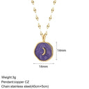 Mystical Charm Gold Evil Eye Necklace with Sun, Dog, Bee & Elephant Pendants  ourlum.com NK008G2AC210152G5  