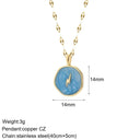 Mystical Charm Gold Evil Eye Necklace with Sun, Dog, Bee & Elephant Pendants  ourlum.com NK008G2AC210152G6  