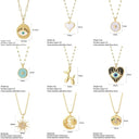 Mystical Charm Gold Evil Eye Necklace with Sun, Dog, Bee & Elephant Pendants  ourlum.com   