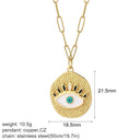 Mystical Charm Gold Evil Eye Necklace with Sun, Dog, Bee & Elephant Pendants  ourlum.com AC210331G5NK008G5  