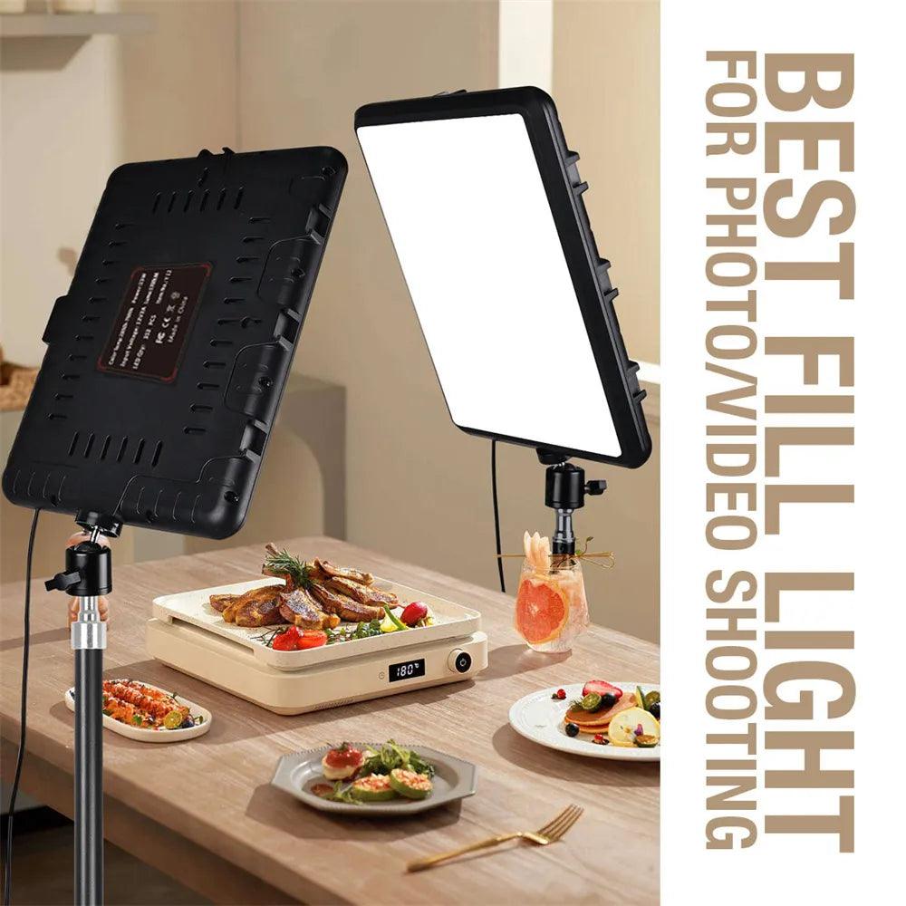 High Power 352 LED Video Light Kit with Adjustable Color Temperature and Brightness for Photography and Live Streaming  ourlum.com   
