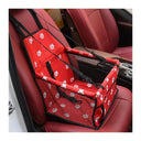 Pet Mesh Puppy Car Seat Booster with Breathable Design  ourlum.com one size United State Red Dog paw