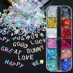 Alphabet Resin Sequins Kit: Sparkling Holographic Jewelry Making & Art