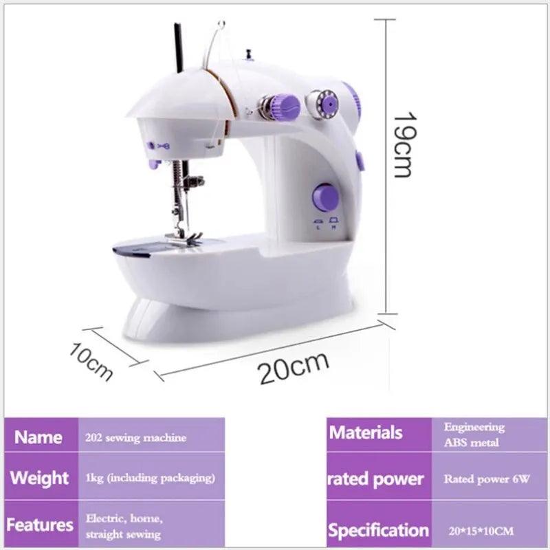Compact Handheld Sewing Machine with Light Cutter Foot Pedal & Night Light  ourlum.com   