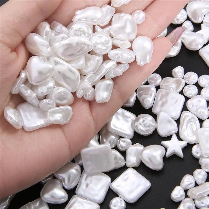 Exquisite Irregular ABS Imitation Pearl Beads Assortment for DIY Jewelry Making Kit  ourlum.com   