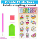 Sparkling Kids Diamond Painting Sticker Kit for Creative Minds  ourlum.com 12pcs dessert  