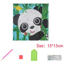 Sparkling Kids Diamond Painting Sticker Kit for Creative Minds  ourlum.com panda  