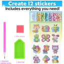 Sparkling Kids Diamond Painting Sticker Kit for Creative Minds  ourlum.com 12pcs animal  