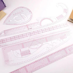 KRABALL Sewing Ruler Set: Precision Tool for Crafters & Designers