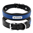 Luxury Personalized Leather Dog Collar for Medium to Large Breeds  ourlum.com Blue M 