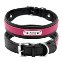 Luxury Personalized Leather Dog Collar for Medium to Large Breeds  ourlum.com Pink M 