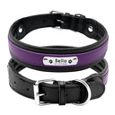 Luxury Personalized Leather Dog Collar for Medium to Large Breeds  ourlum.com PURPLE M 