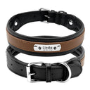 Luxury Personalized Leather Dog Collar for Medium to Large Breeds  ourlum.com Brown M 