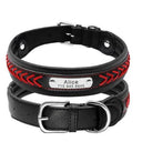 Luxury Personalized Leather Dog Collar for Medium to Large Breeds  ourlum.com 191 red M 