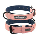 Personalized Leather Dog Collar and Leash Set for Stylish Dogs  ourlum.com Pink Collar S 