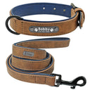 Personalized Leather Dog Collar and Leash Set for Stylish Dogs  ourlum.com Coffee Set S 