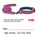 Personalized Leather Dog Collar and Leash Set for Stylish Dogs  ourlum.com   