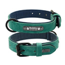 Personalized Leather Dog Collar and Leash Set for Stylish Dogs  ourlum.com Green Collar S 