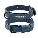 Personalized Leather Dog Collar and Leash Set for Stylish Dogs  ourlum.com DBlue Collar S 