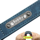 Personalized Leather Dog Collar Leash Set for Small to Large Breeds  ourlum.com   