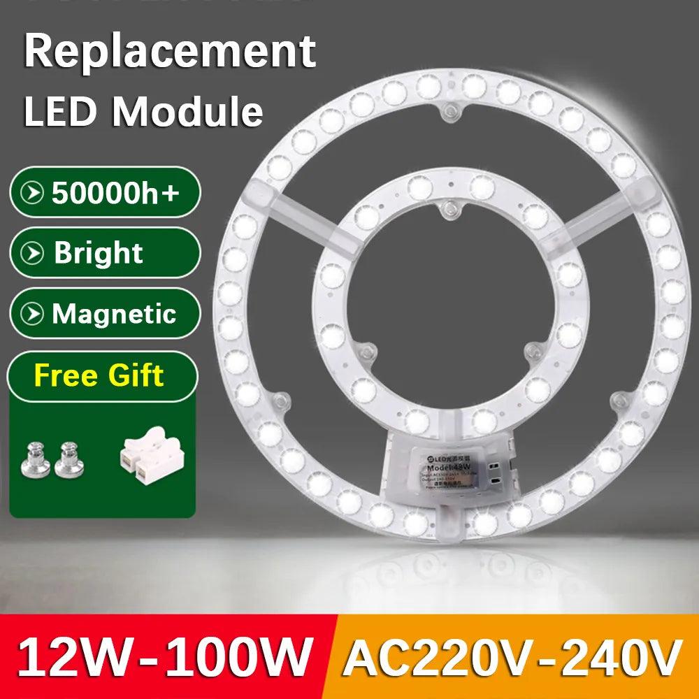 Energy Efficient LED Ceiling Light Module - Easy Installation, Dimmable 12W-100W Retrofit Panel for Home Lighting  ourlum.com   