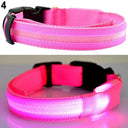 LED Light-Up Dog Safety Collar - Adjustable Glowing Pet Necklace for Small, Medium, Large Dogs  ourlum.com Pink M 32cm  50cm 