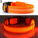 LED Light-Up Dog Safety Collar - Adjustable Glowing Pet Necklace for Small, Medium, Large Dogs  ourlum.com Orange M 32cm  50cm 