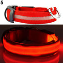 LED Light-Up Dog Safety Collar - Adjustable Glowing Pet Necklace for Small, Medium, Large Dogs  ourlum.com Red M 32cm  50cm 