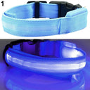 LED Light-Up Dog Safety Collar - Adjustable Glowing Pet Necklace for Small, Medium, Large Dogs  ourlum.com Blue M 32cm  50cm 