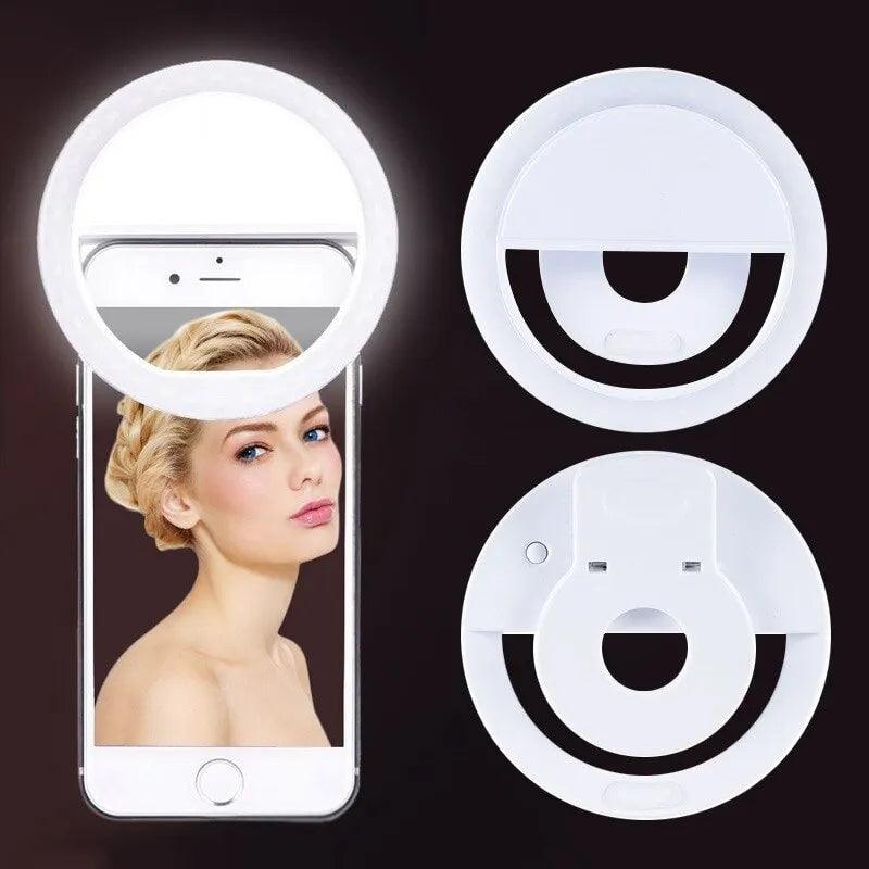 Selfie Light Ring with USB Phone Charger - Perfect Lighting Solution for iPhone Samsung Xiaomi Poco  ourlum.com   